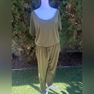 The Vanity Room Women’s Olive Jumpsuit size L